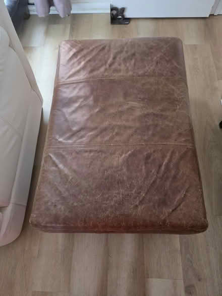 Photo of free Large Leather Footstool (GL1) #2