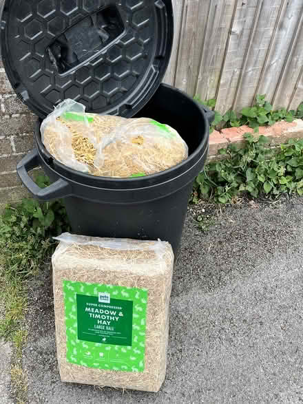 Photo of free Pet hay&wood shavings +storage bin (Hengrove BS14) #1