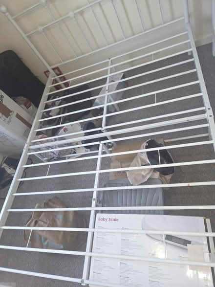 Photo of free White metal double bed (Great Leighs CM3) #4