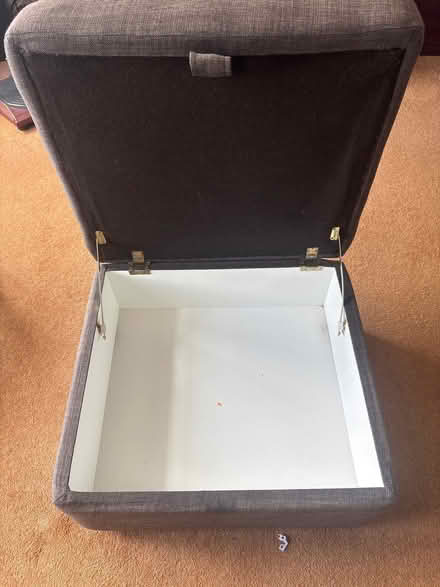 Photo of free Grey storage footstool (Ashby de la Zouch LE65) #2