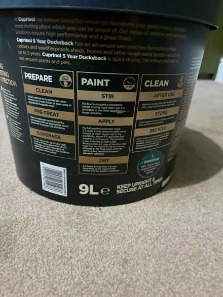 Photo of free Fence paint - Cuprinol Silver Copse (SW19) #2
