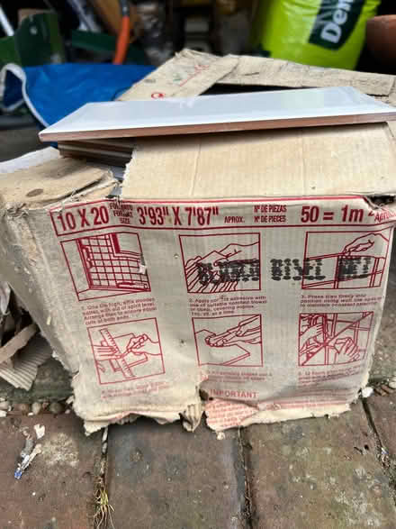 Photo of free 48 white half tiles (Fobbing SS17) #2