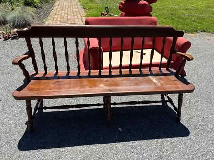 Photo of free Vintage long wooden bench (Rising Sun) #1
