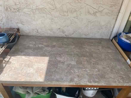 Photo of free Wood and stone table (South San Diego) #2