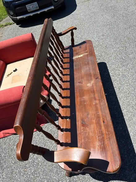 Photo of free Vintage long wooden bench (Rising Sun) #2