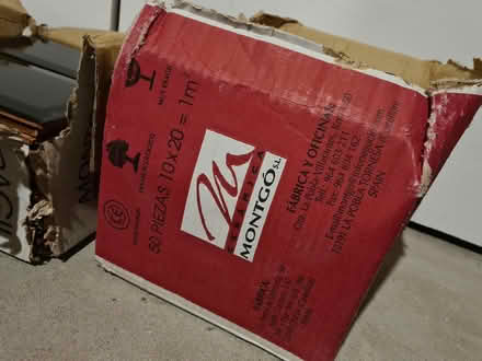 Photo of free 2 boxes of black tiles (Chorlton M21) #3