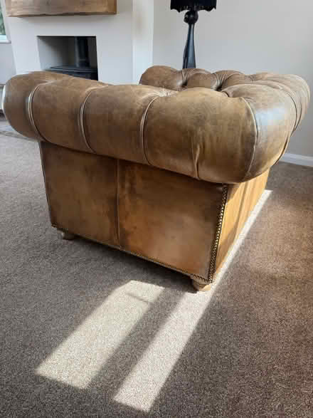 Photo of free Leather sofa and arm chair (Hatfield Peverel) #4