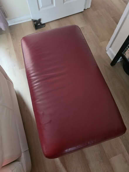 Photo of free Large Leather Footstool (GL1) #2