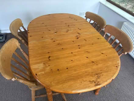Photo of free Wooden dining table and 4 chairs (Ashby de la Zouch LE65) #2