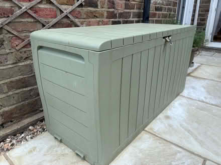 Photo of free Plastic garden bench/box (South Norwood SE25) #2
