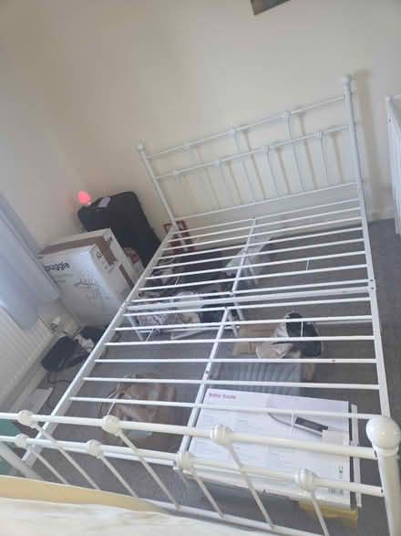 Photo of free White metal double bed (Great Leighs CM3) #1