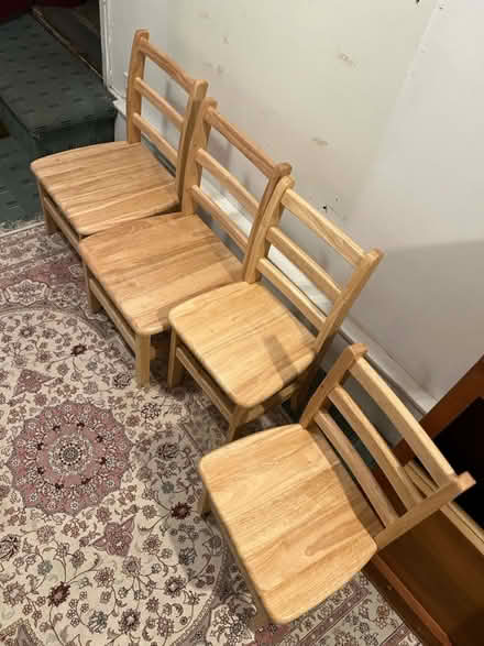 Photo of free 4 Wooden Montessori Children Chairs (South Evanston) #2