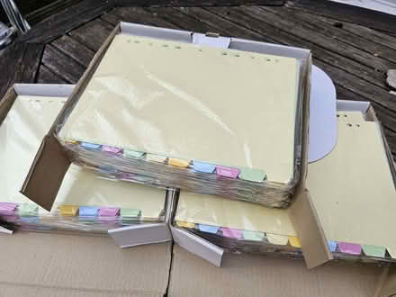 Photo of free Ring-Binder Tabbed Card Dividers, Pastel Colours (New) (Westbere CT2) #2