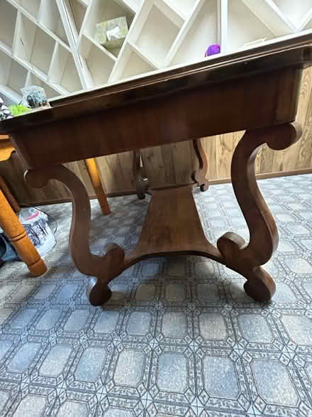 Photo of free Wooden table with 2 drawers (Blaine, 55434) #1