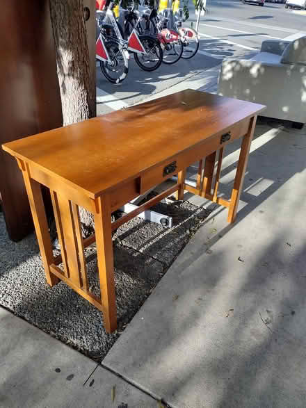 Photo of free Arts and Crafts style desk at curb (Hollywood) #1