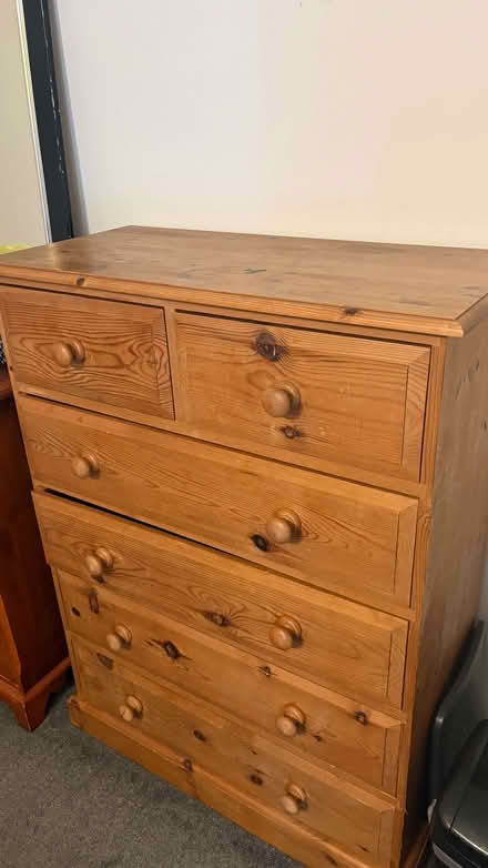 Photo of free Wooden chest of drawers (North Walsham NR28) #3