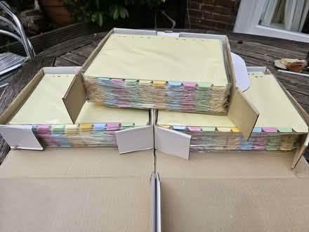 Photo of free Ring-Binder Tabbed Card Dividers, Pastel Colours (New) (Westbere CT2) #1