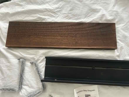 Photo of free IKEA wooden shelf with brackets (W13) #1