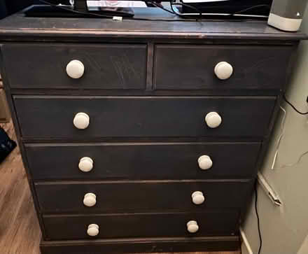 Photo of free Blue Wooden Chest of Drawers (Camden Town NW1) #1