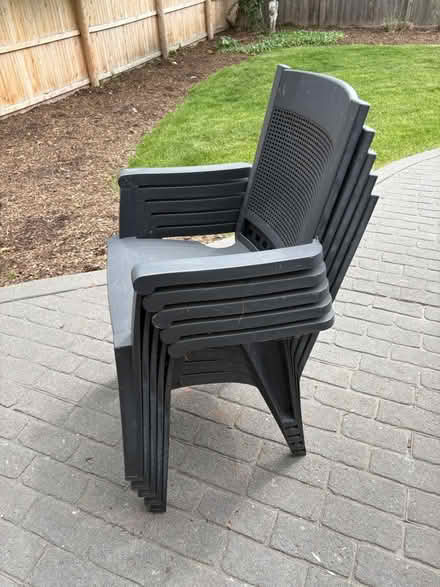 Photo of free Stackable plastic outdoor chairs (Winnetka) #1