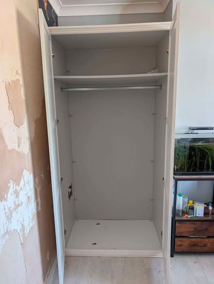 Photo of free White Two Door Panelled Wardrobe (Collier Row RM5) #2