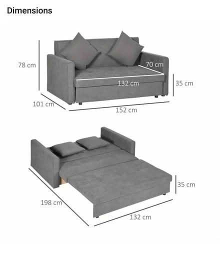 Photo of free Light Grey Sofa-bed (Wakefield Westgate WF1) #1
