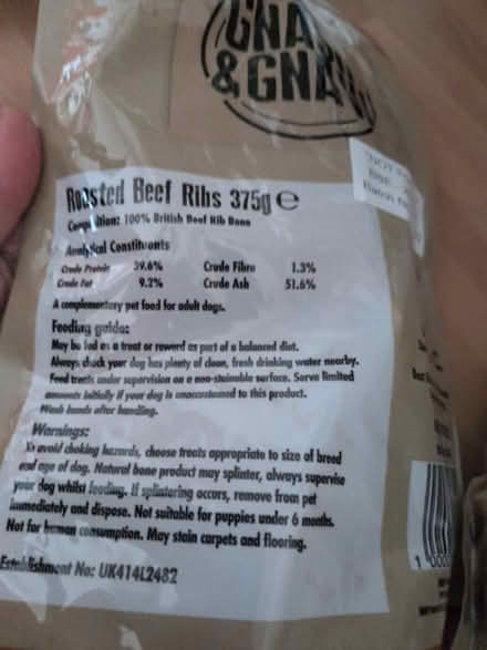 Photo of free Dog treats roasted beef ribs (Shippon OX13) #2