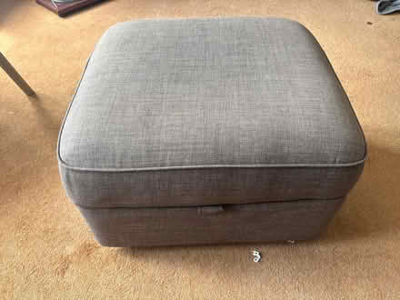 Photo of free Grey storage footstool (Ashby de la Zouch LE65) #1