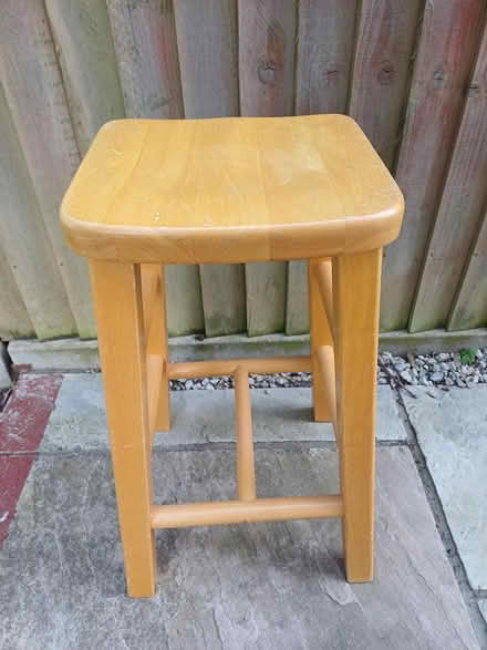 Photo of free 2 wooden stools (Yateley GU46) #1