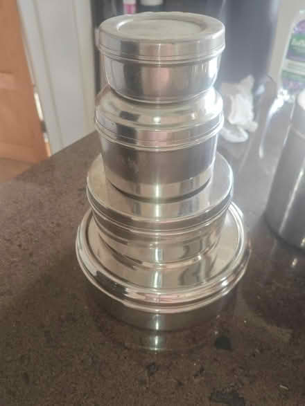 Photo of free Set of 4 stainless steel storage containers (South Oxhey WD19) #1