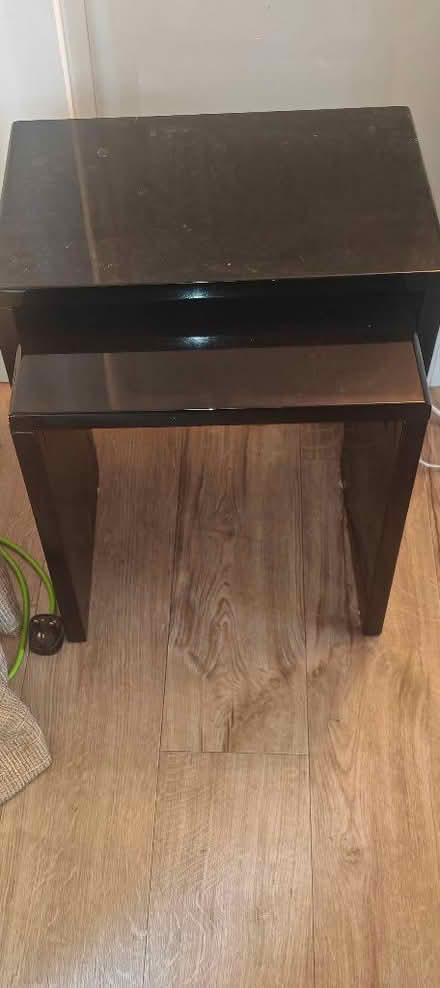 Photo of free Glossy black nest of 2 side tables (South Oxhey WD19) #1