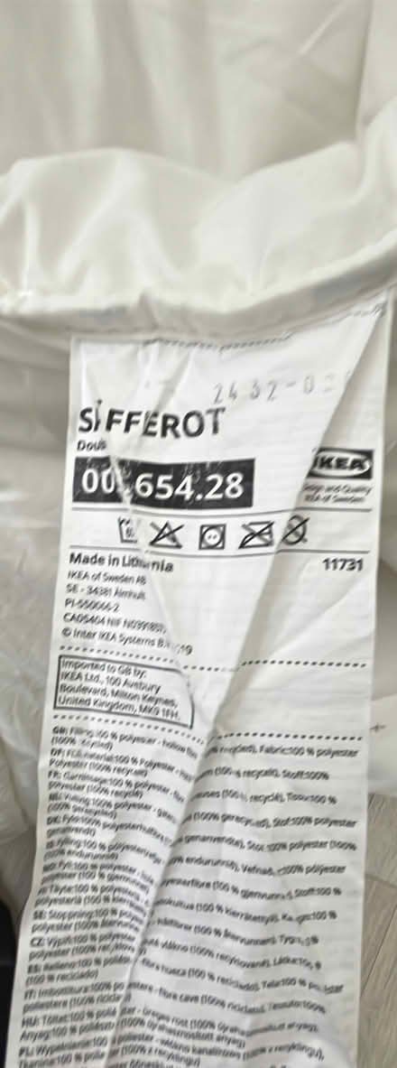 Photo of free IKEA SÄFFEROT Double Duvet - Warm/7.5 TOG (Good Condition) (Beaconsfield HP9) #1
