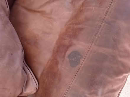 Photo of free Large vintage brown leather sofa (Corsham sn13) #3