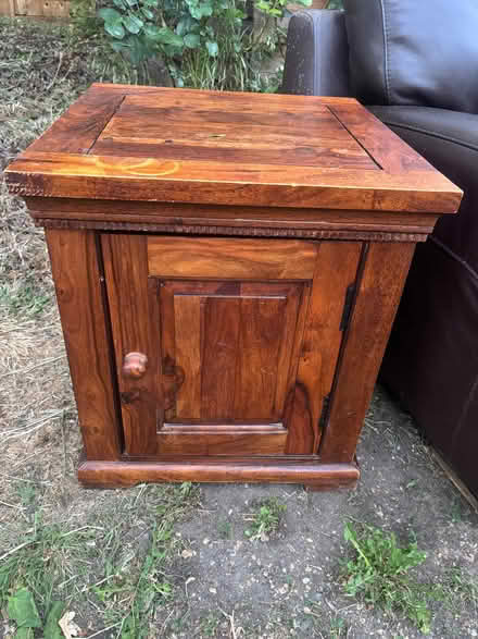 Photo of free Solid Wood Side Table/Cupboard x 2 (Bray SL6) #1