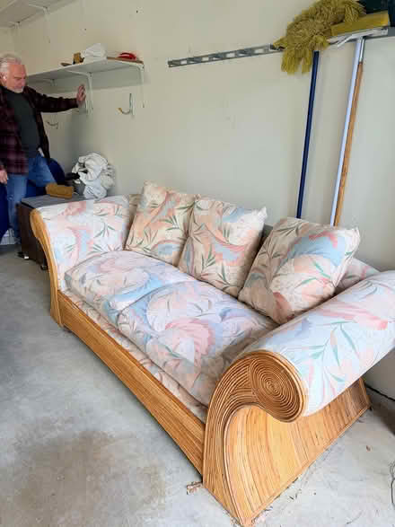 Photo of free Rattan loveseat (West Chester) #2