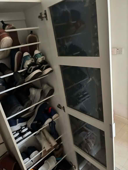 Photo of free Freestanding shoe rack with mirror (North Road N7) #1