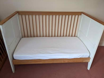 Photo of free Solid wooden cot/child bed with new mattress (Lower Weston BA1) #2