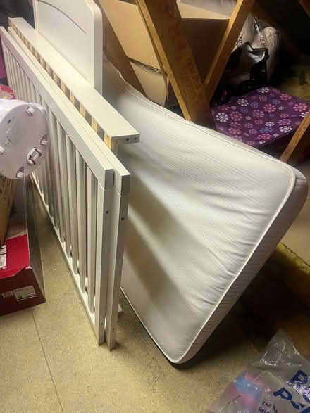 Photo of free Humphrey cot and mattress, baby car seat, dog crate (Rooks Nest SG1) #1