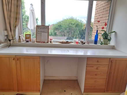 Photo of free IKEA kitchen units plus worktop, currently used in a craft r (Steyning BN44) #1