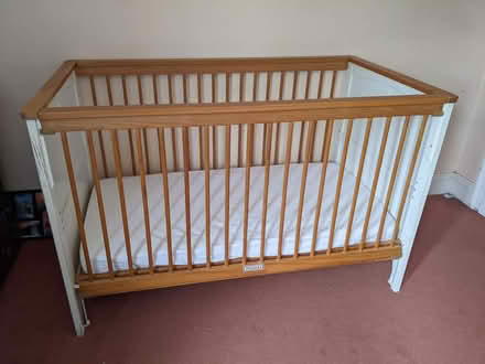 Photo of free Solid wooden cot/child bed with new mattress (Lower Weston BA1) #3