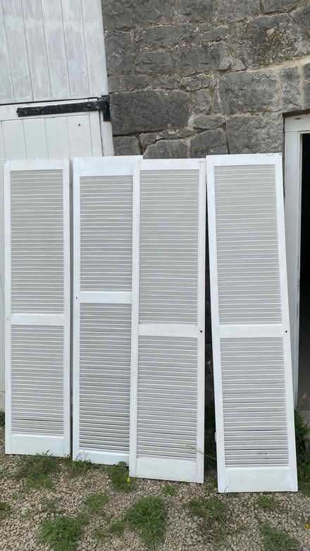 Photo of free Four slatted wooden cupboard doors (Banwell, BS29) #3