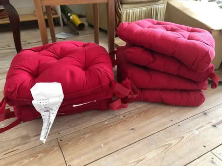 Photo of free 7 IKEA Malinda chair cushions (Eltham SE9) #1