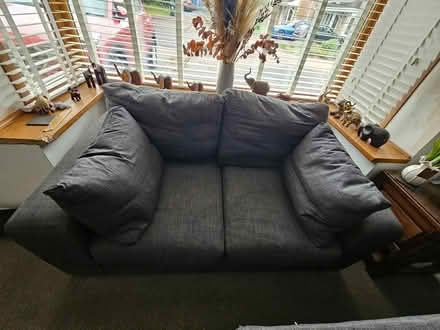 Photo of free 2 x Settees, chair and pouffe (DL5 Newton Aycliffe) #4
