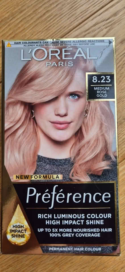 Photo of free Permanent hair colour. L'Oreal Paris 8.23 Medium Rose Gold (Deaconsbank G77) #1