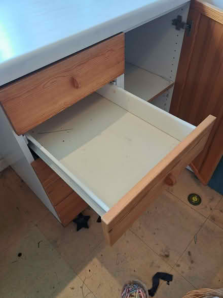 Photo of free IKEA kitchen units plus worktop, currently used in a craft r (Steyning BN44) #4