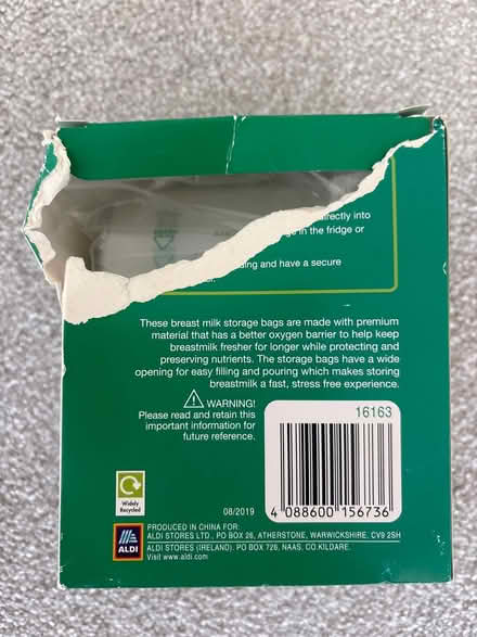 Photo of free Milk storage bags (Dún Laoghaire) #2