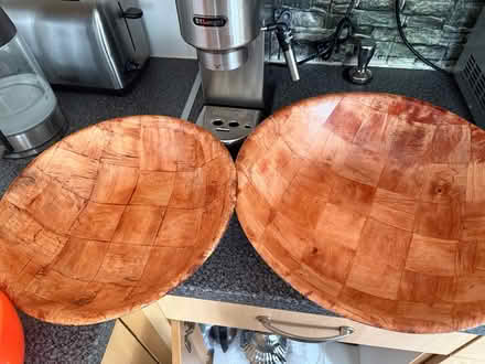 Photo of free Wooden serving bowls (Esher KT10 8DU) #2