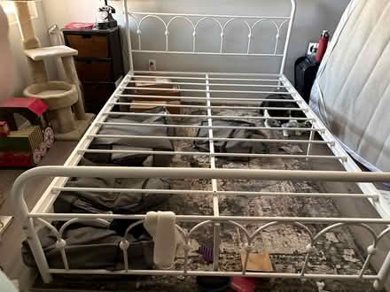 Photo of free Queen Metal Bedframe (87102) #3