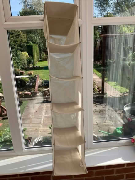 Photo of free Cream canvas hanging storage for a wardrobe (Rothley LE7) #1
