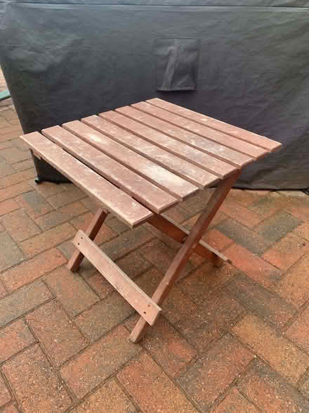 Photo of free Small folding garden table (Shevington Vale WN6) #2